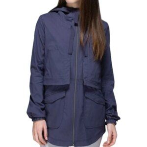 Lululemon navy blue 'Yogi Anorak' zip jacket size 6/8